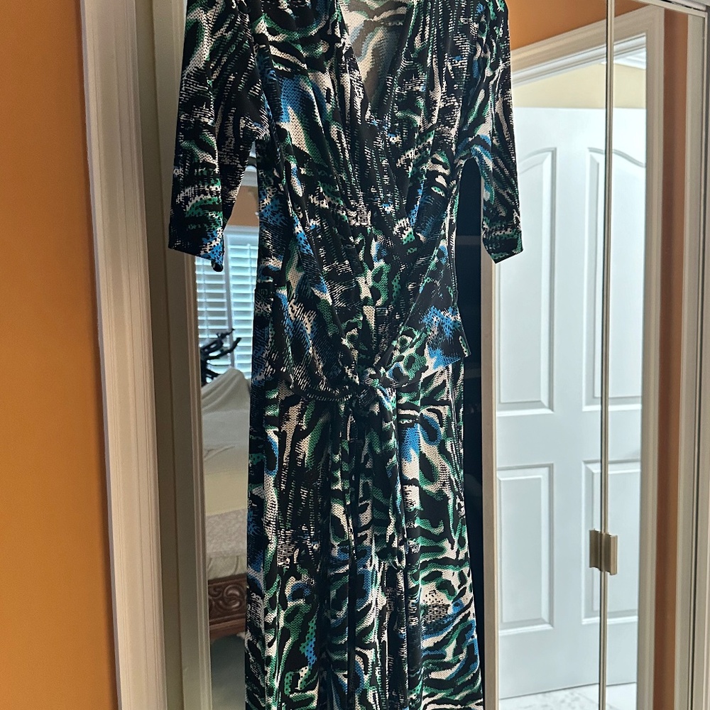 Multi color wrap dress